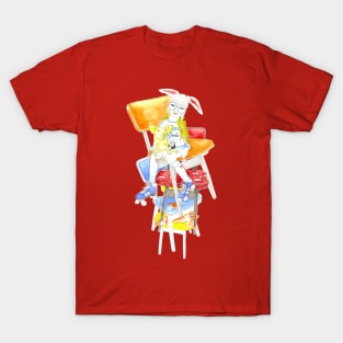 Wonderful Alice in white rabbit hat T-Shirt